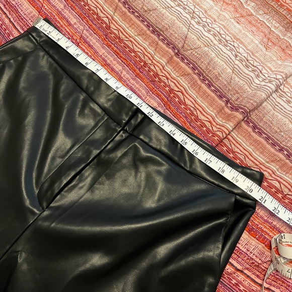 Nasty Gal Faux Leather Flare Pants NWOT - Picture 6 of 7
